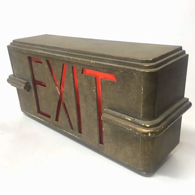 SIGN, 'EXIT' Deco Style (Box Only) 44 x 12 x 21cm H 